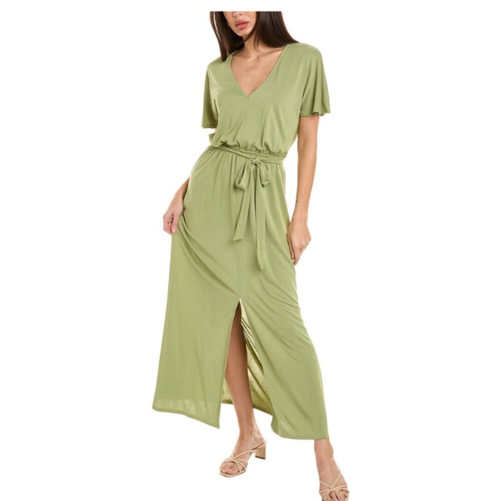 Splendid Arlo Sandwash Jersey Maxi Dress Green XS